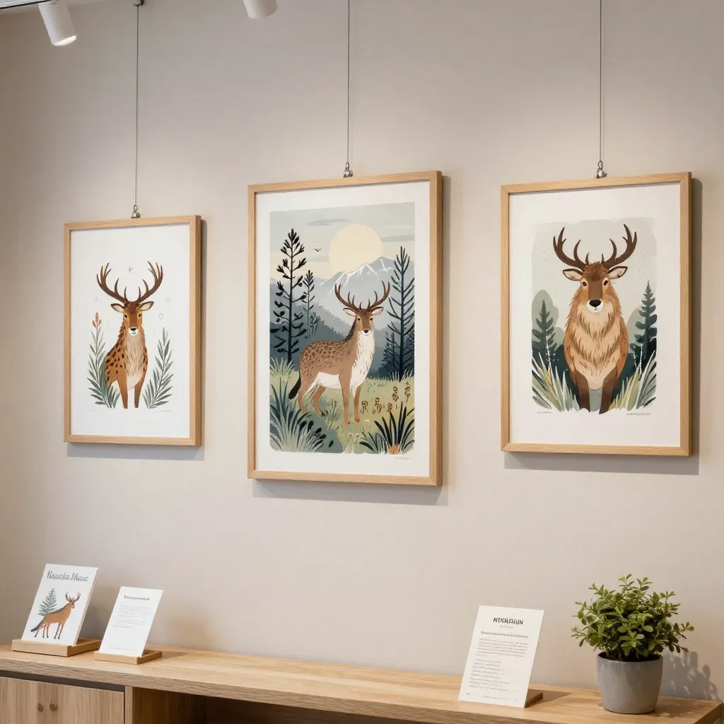 Limited edition winter wildlife poster