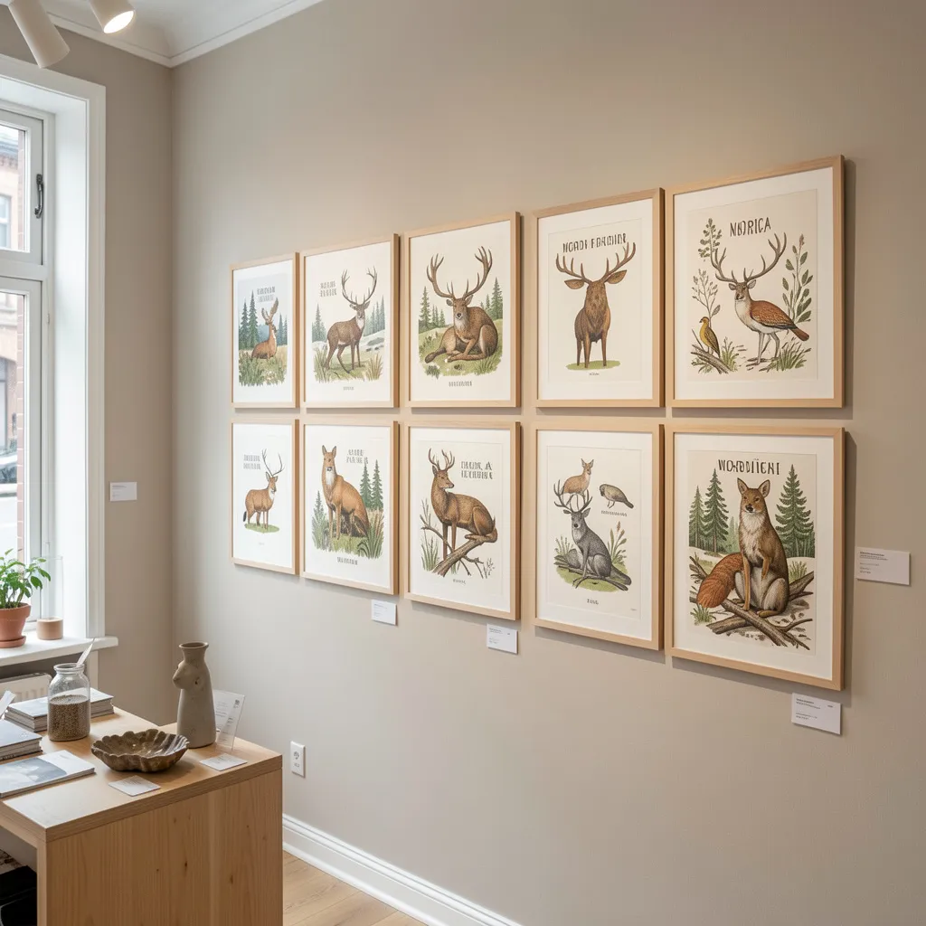 Bear cubs in forest illustration
