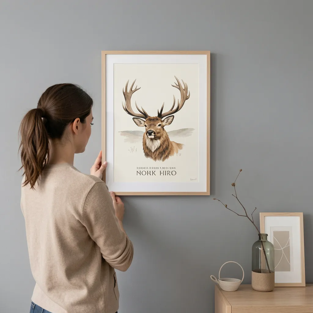 Elk at dawn illustration